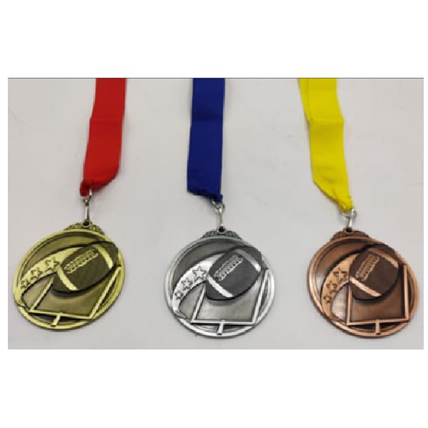 antique-gold-medal-with-red-ribbon-for-rugby-size-70mm