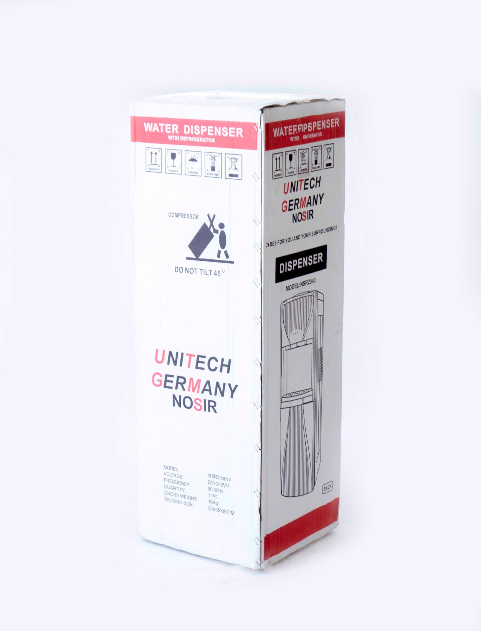 Whitesun UNITECH Germany Water Dispenser – 220–240 V, 50/60 Hz - Gold/Silver/Black & Silver