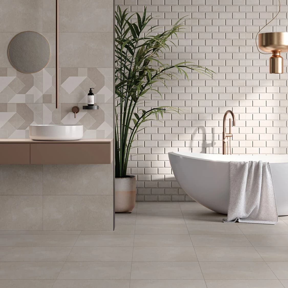 Pino Crema Stone Look Matt Ceramic Floor Tile - 450 x 450mm