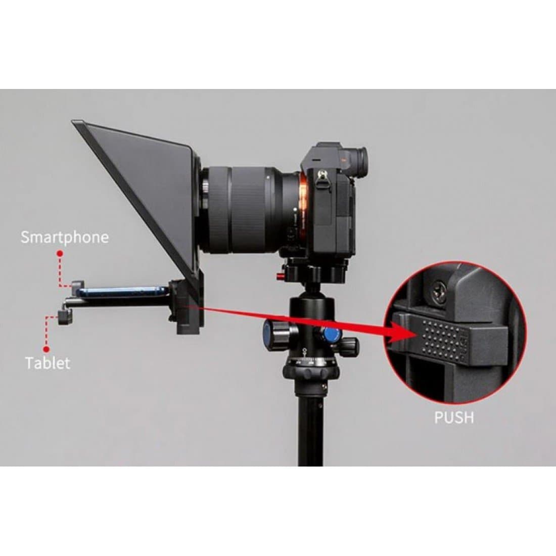 Feelworld TP2 Portable Teleprompter for Smartphones, Tablets & DSLR Cameras Thumbnail 5