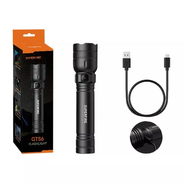 flashlight-superfire-gts6-360lm-usb-c-7w-handheld-portable