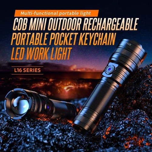 Flashlight L16-X, 400lm, with focus, rechargable USB C, 2x 18650 3400mAh, IP43 Thumbnail 2