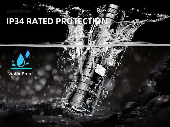 SUPERFIRE V8-S Rechargeable Tactical Flashlight Thumbnail 4