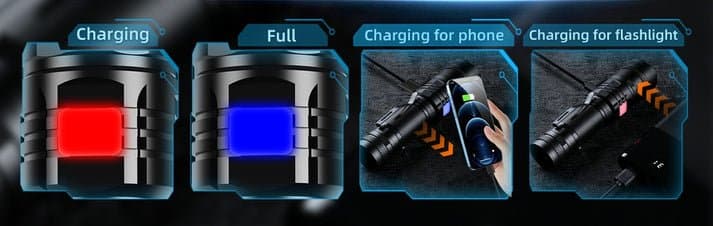 SUPERFIRE V8-S Rechargeable Tactical Flashlight Thumbnail 5