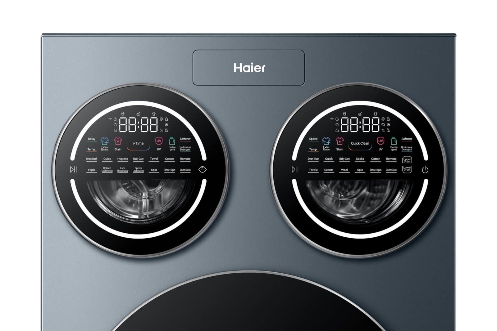 Haier 10KG +1+1 triple drum front load washing machine HW110-BD14697GNU1 (UAE) Thumbnail 2