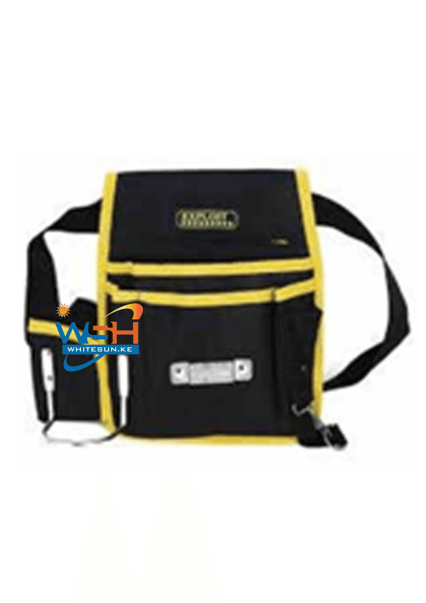 Tool Holder Jinjian Tools, Black With Yellow Strips, Multi Pocket With Belt Thumbnail 2