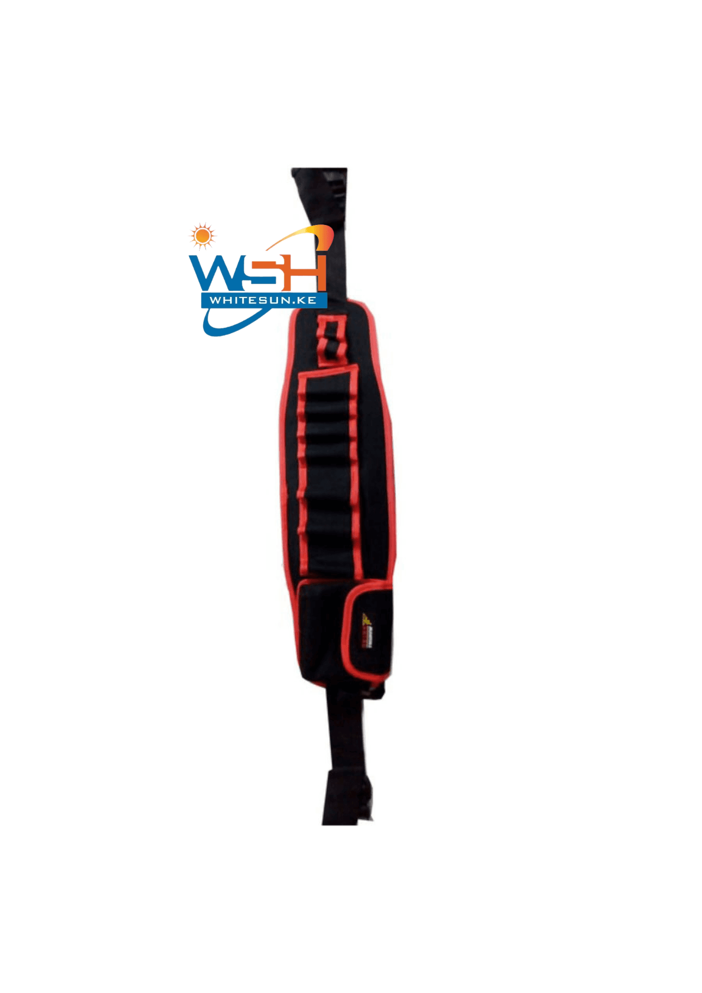 Tool Holders Black & Red Stripe Waist Belt Type, 9 Socket With One Pocket