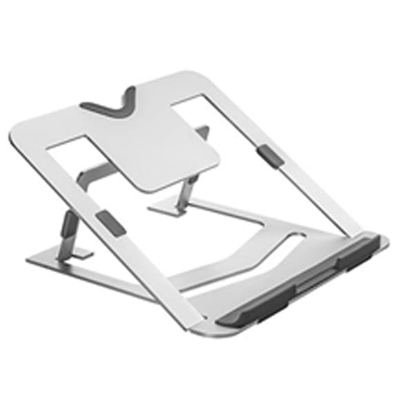 Foldable 6-Level Adjustable Laptop Riser, Silver, Lumi